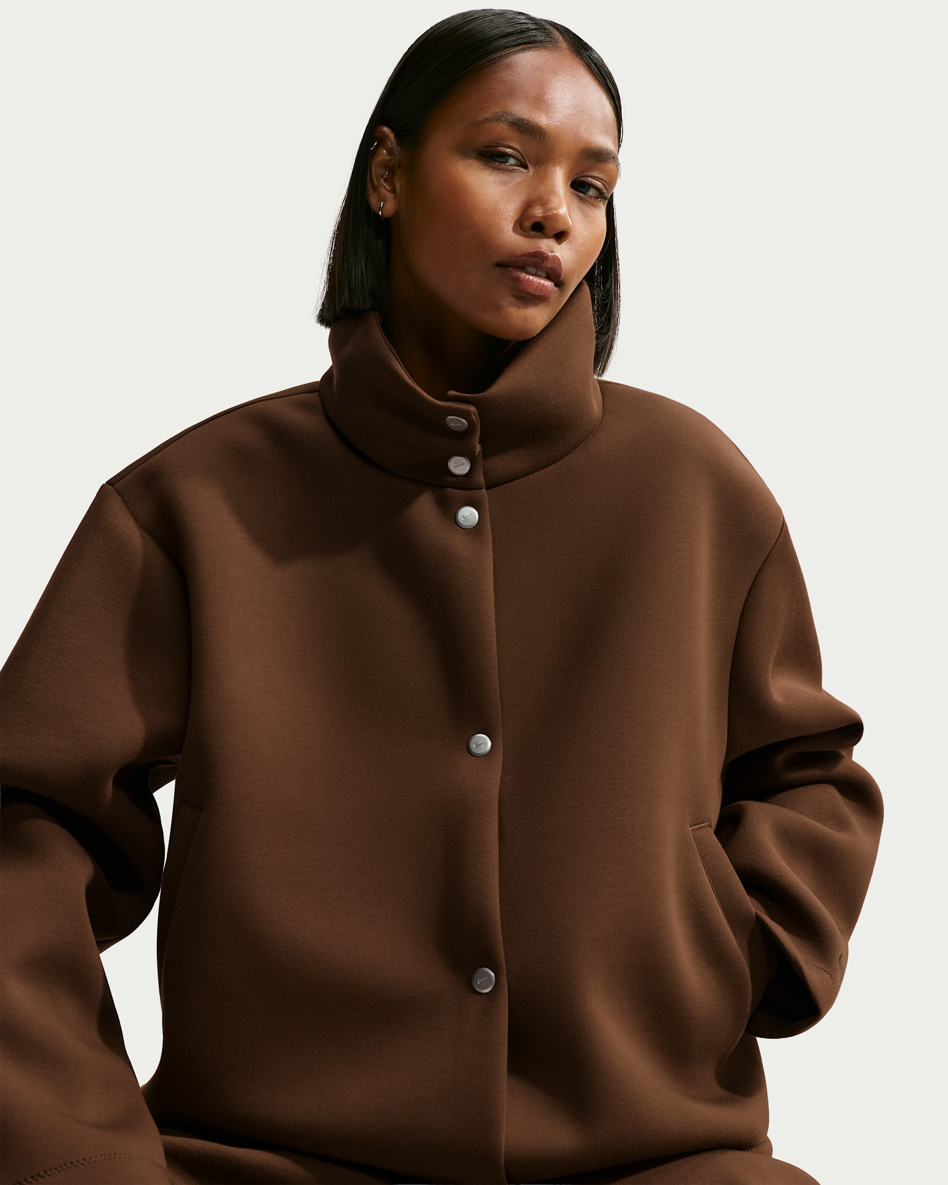 Nike Article Fleece Women's Oversized Jacket. Nike BE